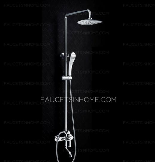 Streamlined Top And Hand Shower Faucet