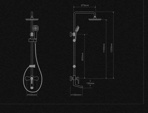 Streamlined Top And Hand Shower Faucet