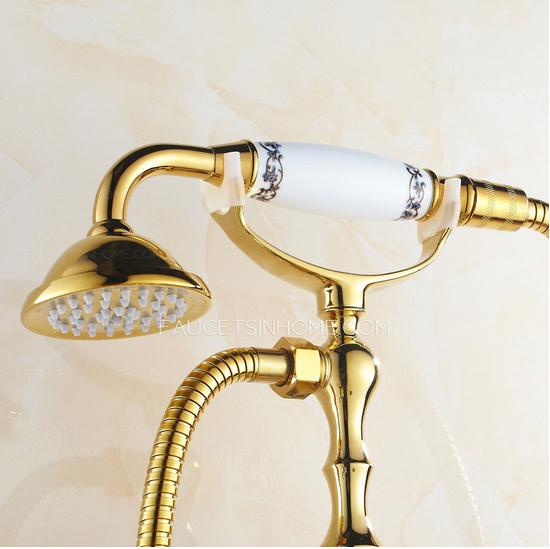 Rose Gold Bathtub Shower Faucet