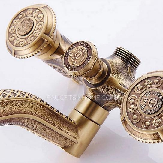 Exquisite Purely Brass Antique Shower Faucets