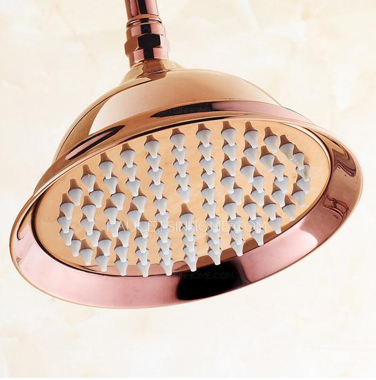 Retro Rose Gold Ceramic Shower Faucets