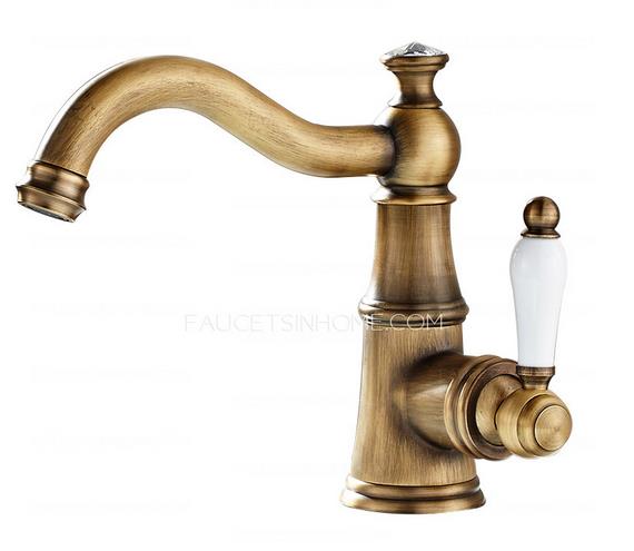 antique brass bathroom sink faucets