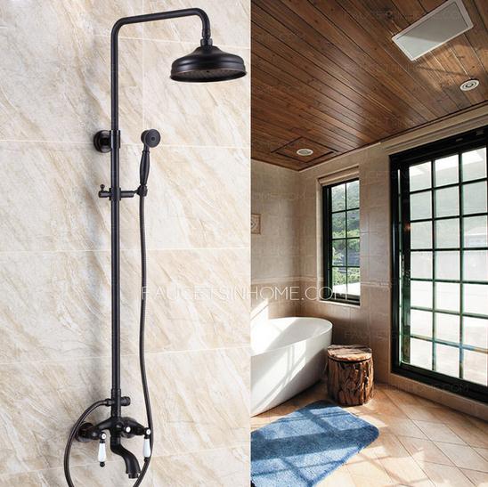 Black oil rubbed bronze shower faucet