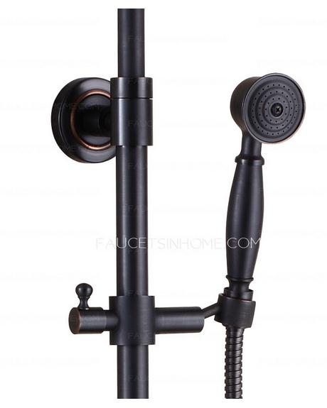 Black oil rubbed bronze shower faucet