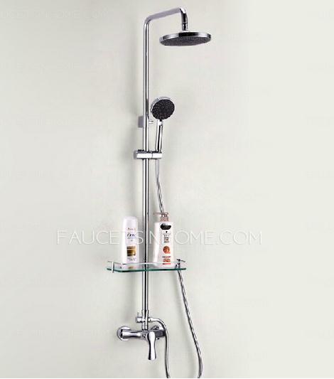 Shower Faucets With Glass Shelf