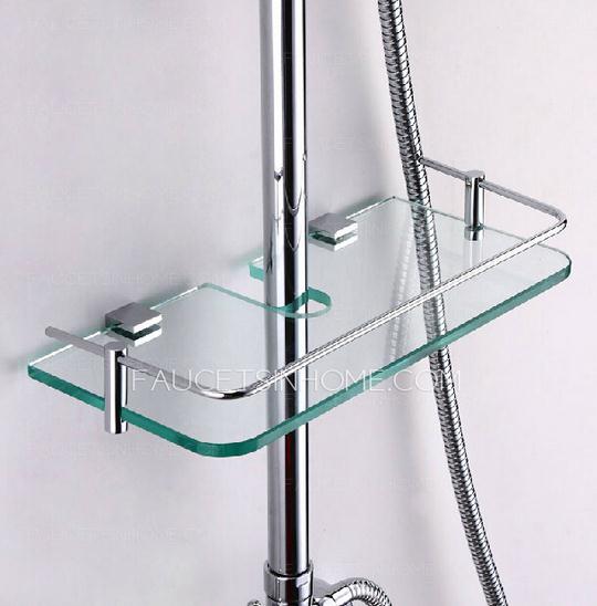 Shower Faucets With Glass Shelf