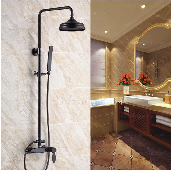 Oil rubbed bronze bathroom shower faucet