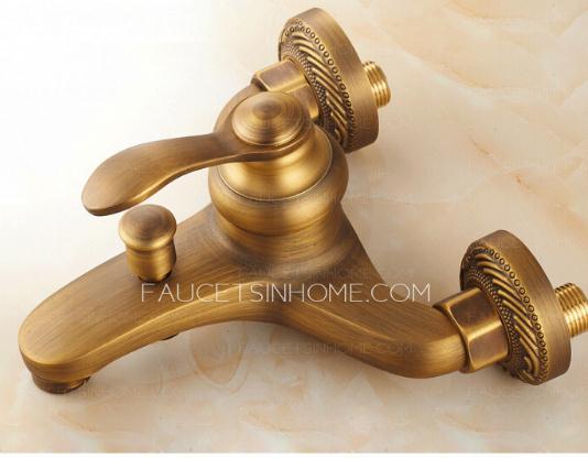 Antique Brass Exposed Tub And Shower Faucet