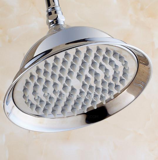 Antique Silver Ceramic Brass Shower Faucet