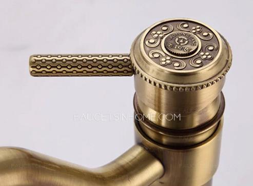 Polished brass bathroom sink faucets