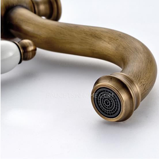 antique brass bathroom sink faucets