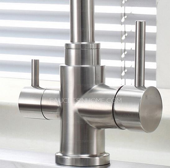 Stainless steel kitchen sink faucet