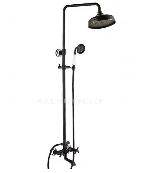 Vintage Oil Rubbed Bronze Brass Shower Faucets