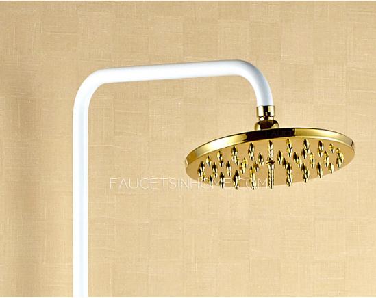 Chic White Painting Brass Shower Faucets