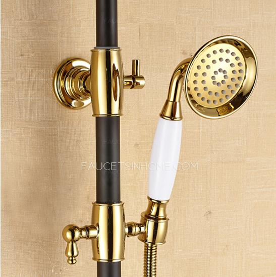 Designer Black Painting Brass Shower Faucets