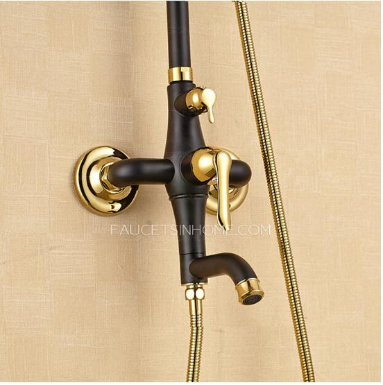 Designer Black Painting Brass Shower Faucets