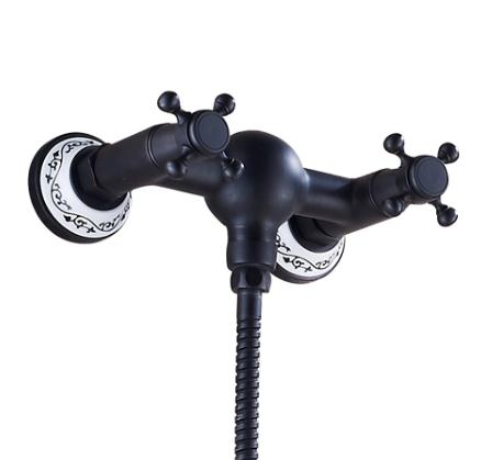 Black Oil Rubbed Bronze Brass Shower Faucets