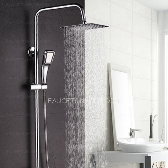 Modern Square Top Shower With Under Faucet