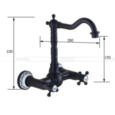 Vintage wall mount bathroom faucet 