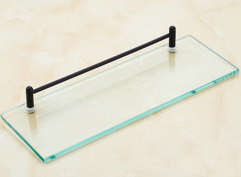 Oil Rubbed Bronze Bathroom Glass Shelves