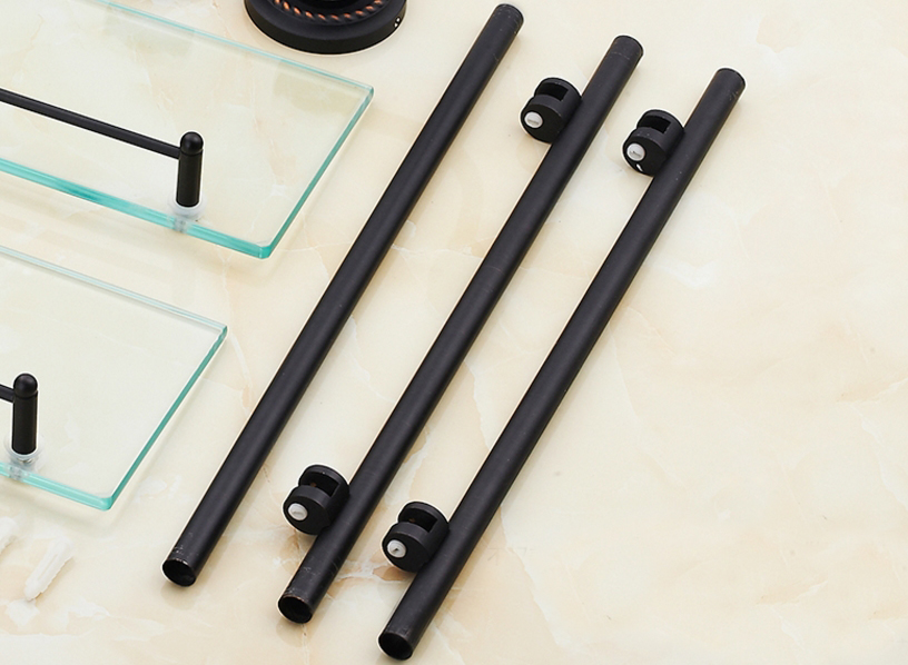 Oil Rubbed Bronze Bathroom Glass Shelves