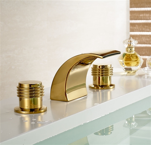 Gold bathroom faucet