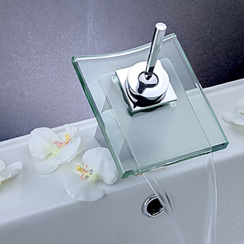 Contemporary Waterfall Bathroom Sink Faucet