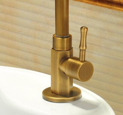 antique brass bathroom sink faucet