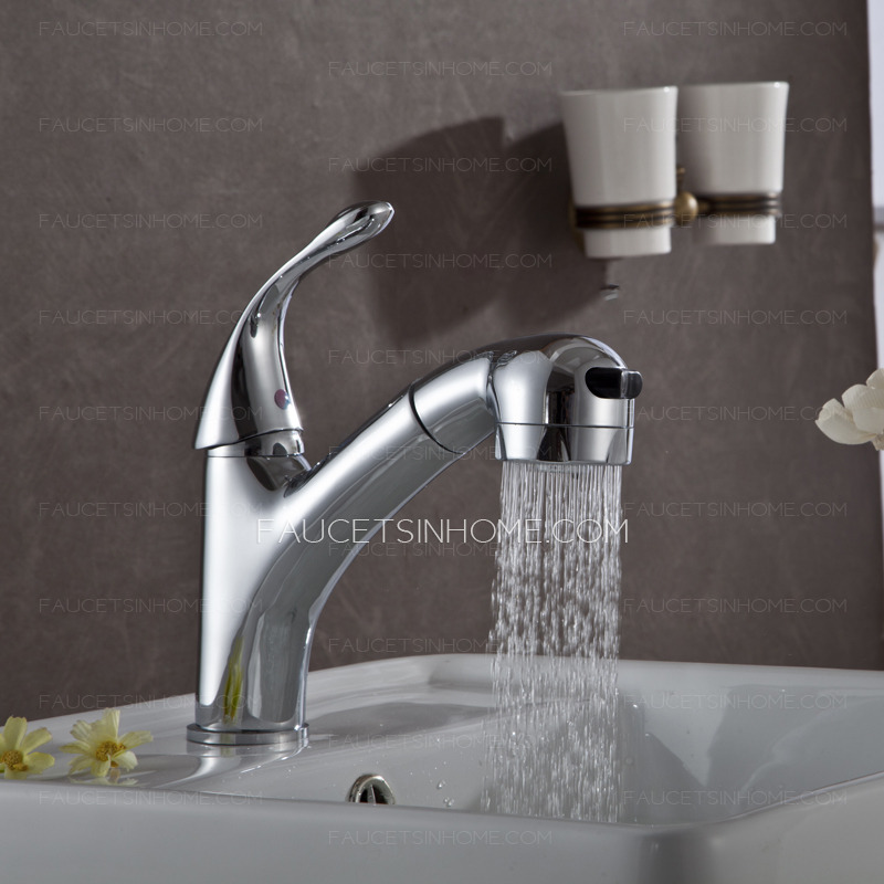 Special Pullout Spray Single Handle Bathroom Sink Faucet