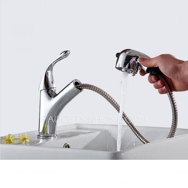 Special Pullout Spray Single Handle Bathroom Sink Faucet