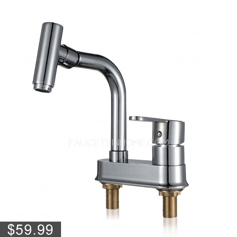 360 Degree Rotation Two Holes Bathroom Sink Faucet