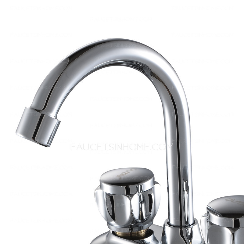 Classic Two Holes Two Handles Bathroom Sink Faucet