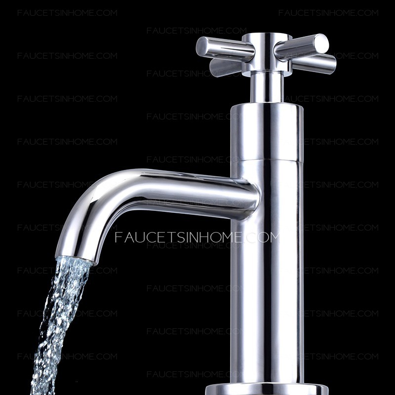 Vintage Single Hole Cold Water Only Bathroom Sink Faucet