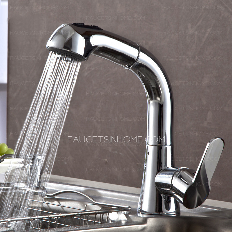 Cheap Pullout High Arc Top Kitchen Faucets With Sprayer 
