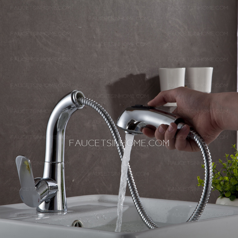 Cheap Pullout High Arc Top Kitchen Faucets With Sprayer 