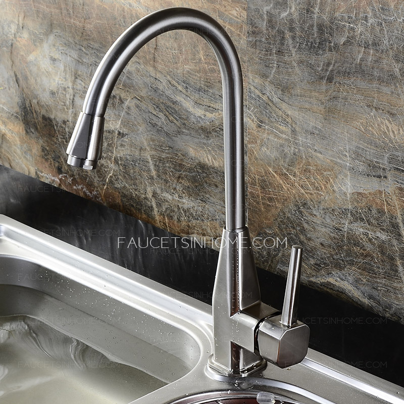 Discount Stainless Steel Heightening brushed Kitchen Faucet