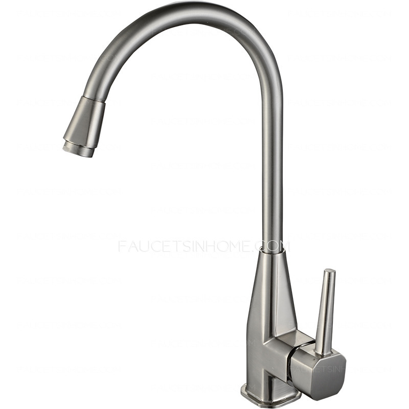 Discount Stainless Steel Heightening brushed Kitchen Faucet