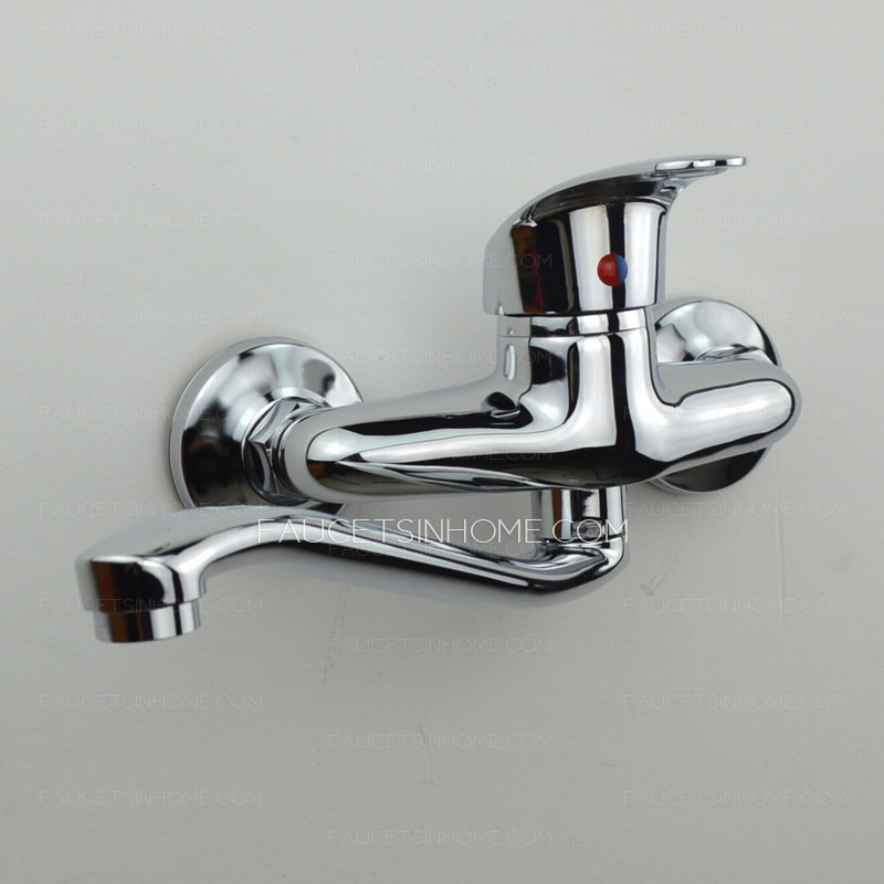 Classic Single Handle Two Holes Wall Mounted Kitchen Faucet