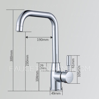 Modern Design Rotatable Thick Material Kitchen Faucet