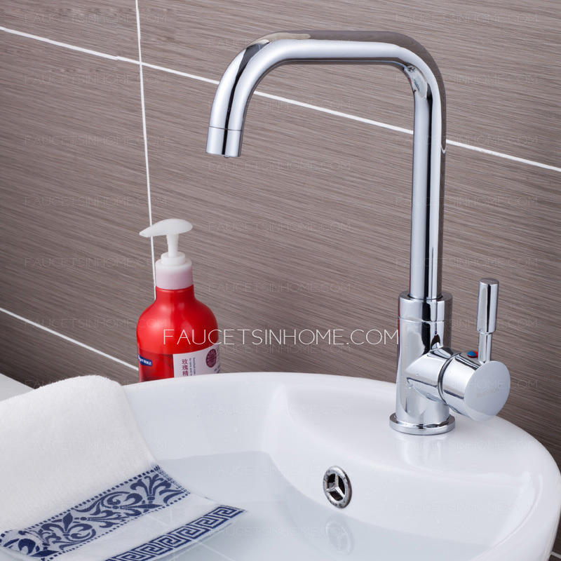 Modern Design Rotatable Thick Material Kitchen Faucet