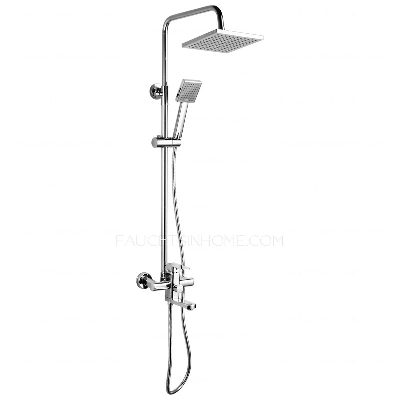 Fashion Elevating Square Shaped Top Shower Faucet Suit