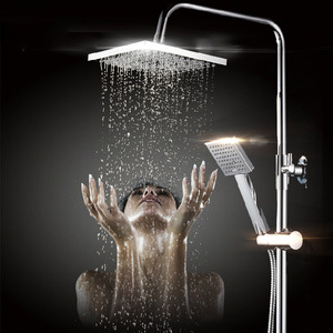 Fashion Elevating Square Shaped Top Shower Faucet Suit