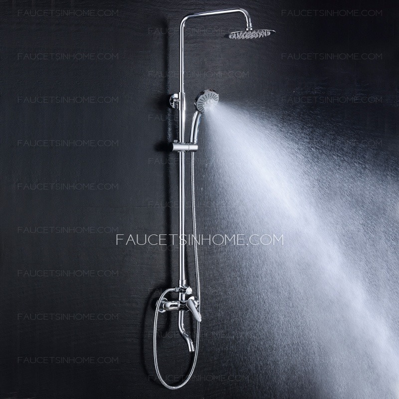 Designed Elevating Pipe Shower Faucet With Hand Shower