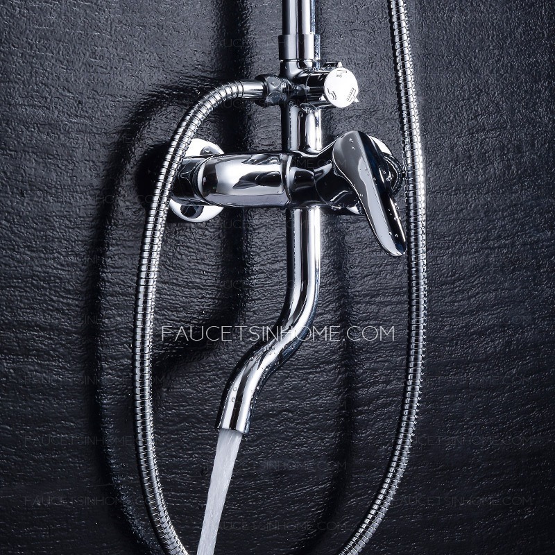 Designed Elevating Pipe Shower Faucet With Hand Shower