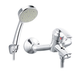 Modern Shower Faucet Set With Single Handle And Hand Shower