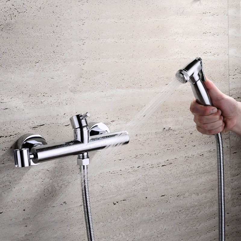 Best Brass Wall Mounted Hand Held Spray Bidet Faucet