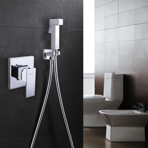 Luxury Wall Mounted Brass Bidet Faucet With Hand Held Spray 