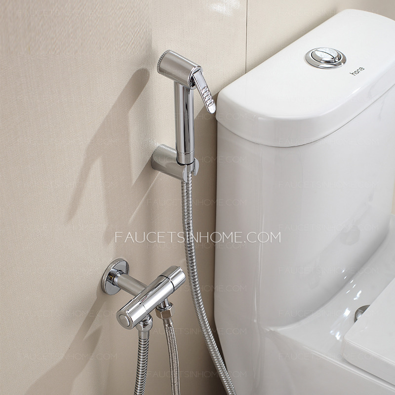 Cheap Bidet Faucet With Thick Angle Valve And  Spray Gun