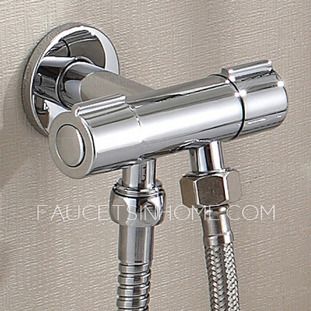 Cheap Bidet Faucet With Thick Angle Valve And  Spray Gun