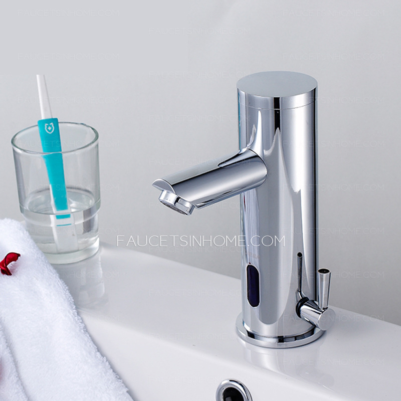 Simple Brass Single Handle One Hole Automatic Touchless Faucet